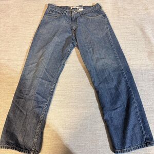 Levi Strauss Signature Jeans Mens 33x30 Blue Loose Relaxed Straight Denim Casual